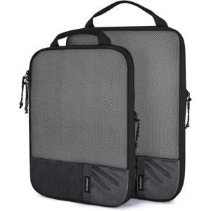 image:imageBAGSMART 6 Set 4 Set2 Set Compression Packing Cubes for Travel Lightweight Luggage Organizer Bags Durable Space Saver Bags Travel EssentialsJet Black