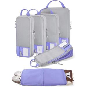 image:imageBAGSMART 6 Set 4 Set2 Set Compression Packing Cubes for Travel Lightweight Luggage Organizer Bags Durable Space Saver Bags Travel EssentialsVery Peri