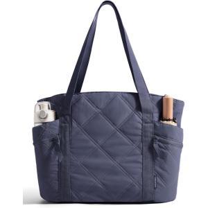 image:imageBAGSMART Crush Tote Bag for Women 20L Puffer Work Tote with Zipper Travel Essentials Quilted Nurse Hospital BagDark Blue
