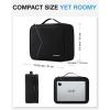 image:imageBAGSMART Cable Organizer Bag Travel Electronics Organizer with Adjustable Divider Tech Bag Carrying Case Storage Bag Sturdy Tool Case with Handle for Cellphone Cord Electronics Accessories BlackBlack