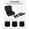 image:imageBAGSMART Cable Organizer Bag Travel Electronics Organizer with Adjustable Divider Tech Bag Carrying Case Storage Bag Sturdy Tool Case with Handle for Cellphone Cord Electronics Accessories BlackBlack