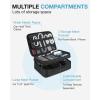 image:imageBAGSMART Cable Organizer Bag Travel Electronics Organizer with Adjustable Divider Tech Bag Carrying Case Storage Bag Sturdy Tool Case with Handle for Cellphone Cord Electronics Accessories BlackBlack