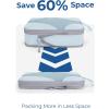 image:imageBAGSMART Compression Packing Cubes for Travel Compressible Luggage Organizer for Cruise Ship Lightweight Travel Essentials 6Pack 1L2M2S1Shoe Bag01Light Blue