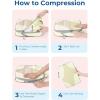 image:imageBAGSMART Compression Packing Cubes for Travel Compressible Luggage Organizer for Cruise Ship Lightweight Travel Essentials 6Pack 1L2M2S1Shoe BagBeige