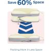 image:imageBAGSMART Compression Packing Cubes for Travel Compressible Luggage Organizer for Cruise Ship Lightweight Travel Essentials 6Pack 1L2M2S1Shoe BagBeige