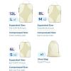 image:imageBAGSMART Compression Packing Cubes for Travel Compressible Luggage Organizer for Cruise Ship Lightweight Travel Essentials 6Pack 1L2M2S1Shoe BagBeige