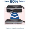 image:imageBAGSMART Compression Packing Cubes for Travel Compressible Luggage Organizer for Cruise Ship Lightweight Travel Essentials 6Pack 1L2M2S1Shoe BagBlack