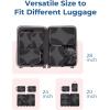 image:imageBAGSMART Compression Packing Cubes for Travel Compressible Luggage Organizer for Cruise Ship Lightweight Travel Essentials 6Pack 1L2M2S1Shoe BagBlack