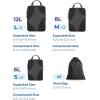 image:imageBAGSMART Compression Packing Cubes for Travel Compressible Luggage Organizer for Cruise Ship Lightweight Travel Essentials 6Pack 1L2M2S1Shoe BagBlack