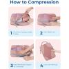 image:imageBAGSMART Compression Packing Cubes for Travel Compressible Luggage Organizer for Cruise Ship Lightweight Travel Essentials 6Pack 1L2M2S1Shoe BagClay Pink