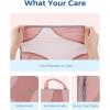 image:imageBAGSMART Compression Packing Cubes for Travel Compressible Luggage Organizer for Cruise Ship Lightweight Travel Essentials 6Pack 1L2M2S1Shoe BagClay Pink