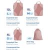 image:imageBAGSMART Compression Packing Cubes for Travel Compressible Luggage Organizer for Cruise Ship Lightweight Travel Essentials 6Pack 1L2M2S1Shoe BagClay Pink