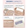 image:imageBAGSMART Cord Organizer Travel Cable Organizer Bag Tech Electronic Organizer Travel Case Travel Essentials for Charger Cable Phone Flash drive Single Layer  BlackDouble Layer Quilted Beige