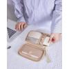 image:imageBAGSMART Cord Organizer Travel Cable Organizer Bag Tech Electronic Organizer Travel Case Travel Essentials for Charger Cable Phone Flash drive Single Layer  BlackDouble Layer Quilted Beige