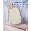 image:imageBAGSMART Cord Organizer Travel Cable Organizer Bag Tech Electronic Organizer Travel Case Travel Essentials for Charger Cable Phone Flash drive Single Layer  BlackDouble Layer Quilted Beige