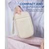 image:imageBAGSMART Cord Organizer Travel Cable Organizer Bag Tech Electronic Organizer Travel Case Travel Essentials for Charger Cable Phone Flash drive Single Layer  BlackSingle Layer Quilted Beige