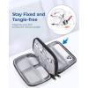 image:imageBAGSMART Electronics Organizer Travel Case Cable Charger Cord Tech Organizer Pouch for Phone Charger Accessories Black03Dark Green