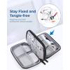 image:imageBAGSMART Electronics Organizer Travel Case Cable Charger Cord Tech Organizer Pouch for Phone Charger Accessories Black04Bluish Green
