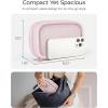 image:imageBAGSMART Electronics Organizer Travel Case Cord Organizer for Women Travel Cable Bag BlackADouble Layer Pink