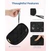 image:imageBAGSMART Electronics Organizer Travel Case Cord Organizer for Women Travel Cable Bag BlackSingle Layer Black