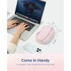 image:imageBAGSMART Electronics Organizer Travel Case Cord Organizer for Women Travel Cable Bag BlackSingle Layer Pink