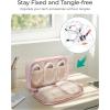 image:imageBAGSMART Electronics Organizer Travel Case Cord Storage for Chargers Cables Phones Compact Tech Accessories Pouch BeigeBeige
