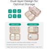 image:imageBAGSMART Electronics Organizer Travel Case Cord Storage for Chargers Cables Phones Compact Tech Accessories Pouch BeigeBeige