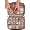 image:imageBAGSMART Large Electronics Organizer Travel Case Travel Essentials Cord Organizer Travel Cable Organizer Bag Travel Accessories for Women PinkAPink