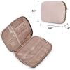 image:imageBAGSMART Large Electronics Organizer Travel Case Travel Essentials Cord Organizer Travel Cable Organizer Bag Travel Accessories for Women PinkAPink