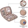 image:imageBAGSMART Large Electronics Organizer Travel Case Travel Essentials Cord Organizer Travel Cable Organizer Bag Travel Accessories for Women PinkAPink