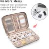 image:imageBAGSMART Large Electronics Organizer Travel Case Travel Essentials Cord Organizer Travel Cable Organizer Bag Travel Accessories for Women PinkBBlack