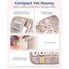 image:imageBAGSMART Large Electronics Organizer Travel Case Travel Essentials Cord Organizer Travel Cable Organizer Bag Travel Accessories for Women PinkCBeige