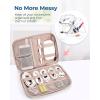 image:imageBAGSMART Large Electronics Organizer Travel Case Travel Essentials Cord Organizer Travel Cable Organizer Bag Travel Accessories for Women PinkFWarm Grey
