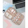 image:imageBAGSMART Large Electronics Organizer Travel Case Travel Essentials Cord Organizer Travel Cable Organizer Bag Travel Accessories for Women PinkFWarm Grey