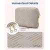 image:imageBAGSMART Large Electronics Organizer Travel Case Travel Essentials Cord Organizer Travel Cable Organizer Bag Travel Accessories for Women PinkFWarm Grey