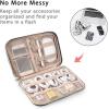 image:imageBAGSMART Large Electronics Organizer Travel Case Travel Essentials Cord Organizer Travel Cable Organizer Bag Travel Accessories for Women PinkGGrey