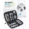 image:imageBAGSMART Large Electronics Travel Organizer Case Tech Accessories Cord Storage Bag for Phone Power Bank SD Card Cables BlackBlack