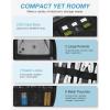 image:imageBAGSMART Large Electronics Travel Organizer Case Tech Accessories Cord Storage Bag for Phone Power Bank SD Card Cables BlackBlack