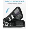 image:imageBAGSMART Large Electronics Travel Organizer Case Tech Accessories Cord Storage Bag for Phone Power Bank SD Card Cables BlackBlack