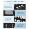 image:imageBAGSMART Large Electronics Travel Organizer Case Tech Accessories Cord Storage Bag for Phone Power Bank SD Card Cables BlackBlue