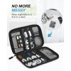 image:imageBAGSMART Large Electronics Travel Organizer Case Tech Accessories Cord Storage Bag for Phone Power Bank SD Card Cables BlackGrey