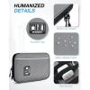 image:imageBAGSMART Large Electronics Travel Organizer Case Tech Accessories Cord Storage Bag for Phone Power Bank SD Card Cables BlackGrey