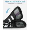 image:imageBAGSMART Large Electronics Travel Organizer Case Tech Accessories Cord Storage Bag for Phone Power Bank SD Card Cables BlackGrey