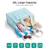 image:imageBAGSMART Mesh Beach Bag with Zipper Pocket Large Beach Tote Bags for Women  for 40 oz Bottle Removable Ribbon Bow Sandproof amp Washable Cruise Essentials for Swim Pool Gym Vacation Travel BagTan Brown