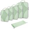 image:imageBAGSMART Compression Packing Cubes for Travel Compressible Luggage Organizer for Cruise Ship Lightweight Travel Essentials 6Pack 1L2M2S1Shoe BagFruit Green
