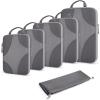 image:imageBAGSMART Compression Packing Cubes for Travel Compressible Luggage Organizer for Cruise Ship Lightweight Travel Essentials 6Pack 1L2M2S1Shoe BagGrey