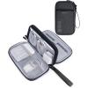 image:imageBAGSMART Cord Organizer Travel Cable Organizer Bag Tech Electronic Organizer Travel Case Travel Essentials for Charger Cable Phone Flash drive Single Layer  BlackDouble Layer Black