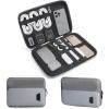 image:imageBAGSMART Electronics Travel Organizer Case for 102 Inch Tablets Tech Pouch Essentials for Power Bank SD Cards Cord and Cable Storage Bag BlackGrey
