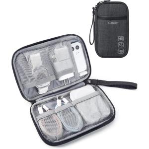 image:imageBAGSMART Cord Organizer Travel Cable Organizer Bag Tech Electronic Organizer Travel Case Travel Essentials for Charger Cable Phone Flash drive Single Layer  BlackSingle Layer Black
