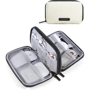image:imageBAGSMART Electronics Organizer Travel Case Cable Charger Cord Tech Organizer Pouch for Phone Charger Accessories Black05Beige
